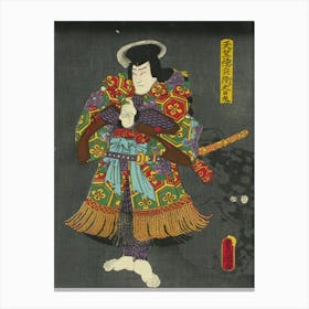 Näyttelijä Ichikawa Ichizo Näytelmässä Irifune Soga Nihon No Torikachi (Sogan Suku Valloittaa Japanin), 1857, By 1 Canvas Print