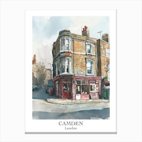 Camden London Borough   Street Watercolour 3 Poster Canvas Print