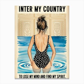 Enter My Country Canvas Print