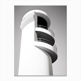 Faro, Portugal, Photography In Black And White 2 Canvas Print