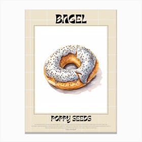 Poppy Seeds Bagel 3 Canvas Print