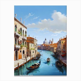 Venice Canal..5 Canvas Print