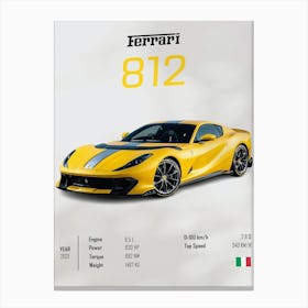 2021 Ferrari 812 Canvas Print