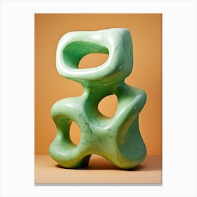 Green Marble Sculpture, Stones Art Canvas Print