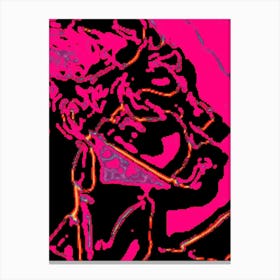 Pink And Black Canvas Print