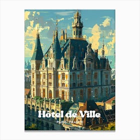 Hôtel De Ville 1 Travel Poster 3 4 Resize Toile