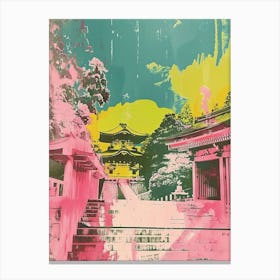 Nikko Japan Retro Duotone Silkscreen 5 Canvas Print