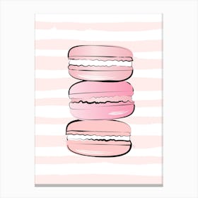 Pink Macarons Canvas Print