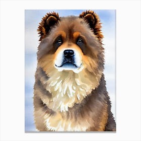 Chow Chow 4 Watercolour dog Canvas Print