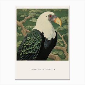 Ohara Koson Inspired Bird Painting California Condor 2 Poster Canvas Print