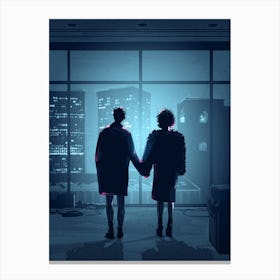 Fight Club Silhouette Canvas Print