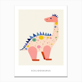 Nursery Dinosaur Art Scelidosaurus 3 Poster Canvas Print