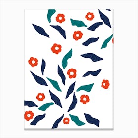 Abstract Floral Pattern 1 Canvas Print