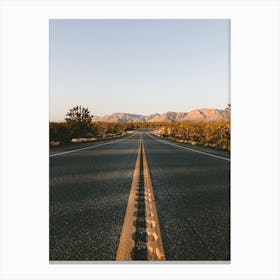 Desert Sunset Highway Canvas Print