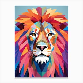 Lion Abstract Pop Art 3 Canvas Print