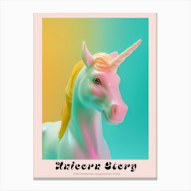 Pastel Toy Unicorn Photography 5 Poster Toile