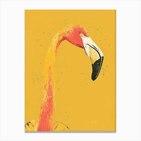 Yellow Flamingo 2 Canvas Print