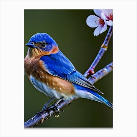 Eastern Bluebird-Reimagined 17 Canvas Print