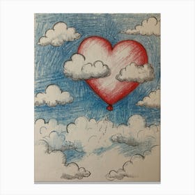 Heart In The Sky 4 Canvas Print