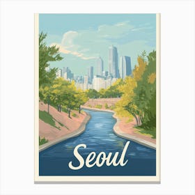 Aihrgdesign A Mid Century Modern Travel Poster For Seoul Show 2f4a8baa 9771 4d45 9cd4 Ac7147572eda 3 Canvas Print