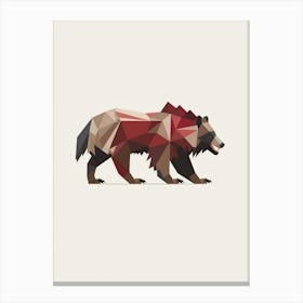 Polygonal Bear 1 Canvas Print