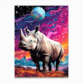 Rhino In The Sky Canvas Print