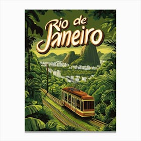 Aihrgdesign A Mid Century Modern Travel Poster For Rio De Janeiro 4 Canvas Print