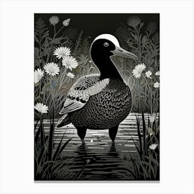 Duck In Water 1 Canvas Print