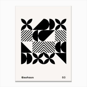 Geometric Bauhaus Poster B&W 53 Canvas Print
