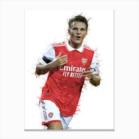 Martin Odegaard Watercolor Canvas Print