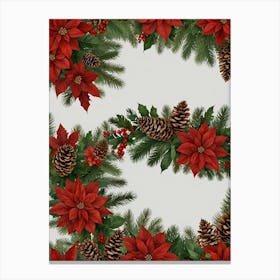 Christmas Poinsettias 1 Canvas Print