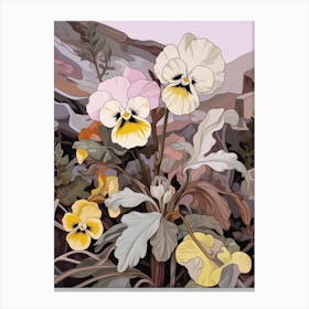 Wild Pansy 2 Flower Painting Canvas Print