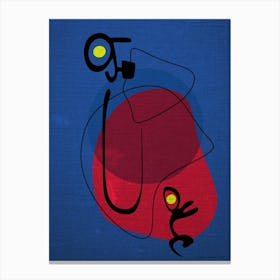 Hook line & sinker – Mid-century modern, Miro style Canvas Print