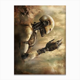 Robot In The Sky 1 Canvas Print