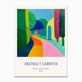 Colourful Gardens Schnbrunn Palace Gardens Austria 3 Blue Poster Canvas Print