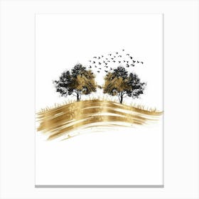 Gold Trees 1 Canvas Print