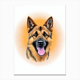 German Shepherd Illustration dog Canvas Print