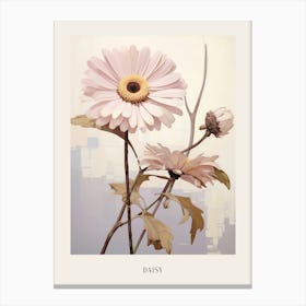 Floral Illustration Daisy 3 Poster Canvas Print