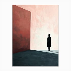 Man In A Coat, Minimalism Canvas Print