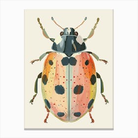 Colourful Insect Illustration Ladybug 18 Canvas Print