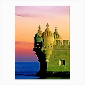 Lisbon, Portugal, Torre De Belem Canvas Print