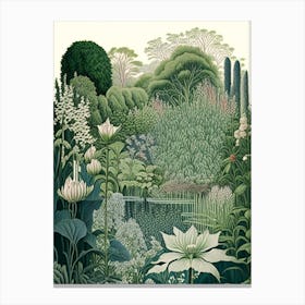 Claude Monet Foundation Gardens 1, France Vintage Botanical Canvas Print