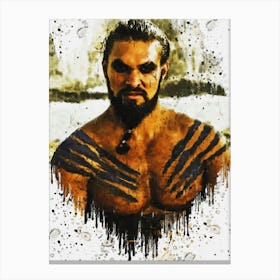 Khal Drogo Game Of Thrones Paint Canvas Print