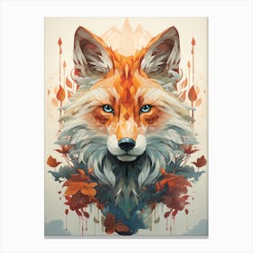 Abstract Fox Canvas Print