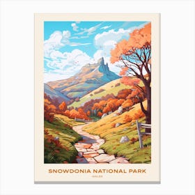 Snowdonia National Park Wales 3 Hike Poster Canvas Print