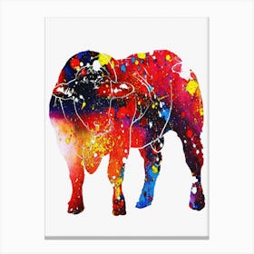 Animal Negative Space ― Bull Canvas Print