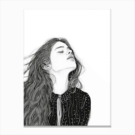 Girl With Long Hair 21 Canvas Print