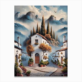 Village In The Mountains 2 Canvas Print