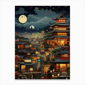 Japanese Cityscape Traditional 1 Canvas Print