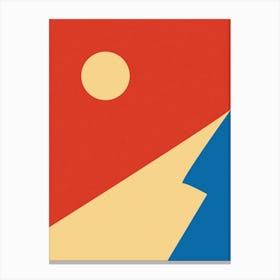 Edge Of Mountain Mid Century Geometric Art Canvas Print